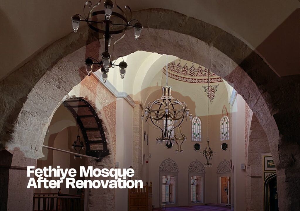 The renovated interior of Fethiye Mosque in Istanbul, originally a Byzantine church.